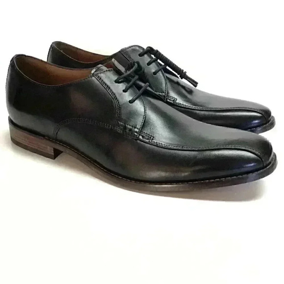 Bostonian Narrate Walk Mens 13 D Oxford Dress Shoes Black Leather Lace Up NEW - Picture 1 of 7